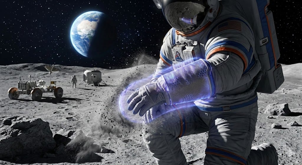 Erőterek a Holdon: Rugalmas pajzs védi meg a jövő űrhajósait