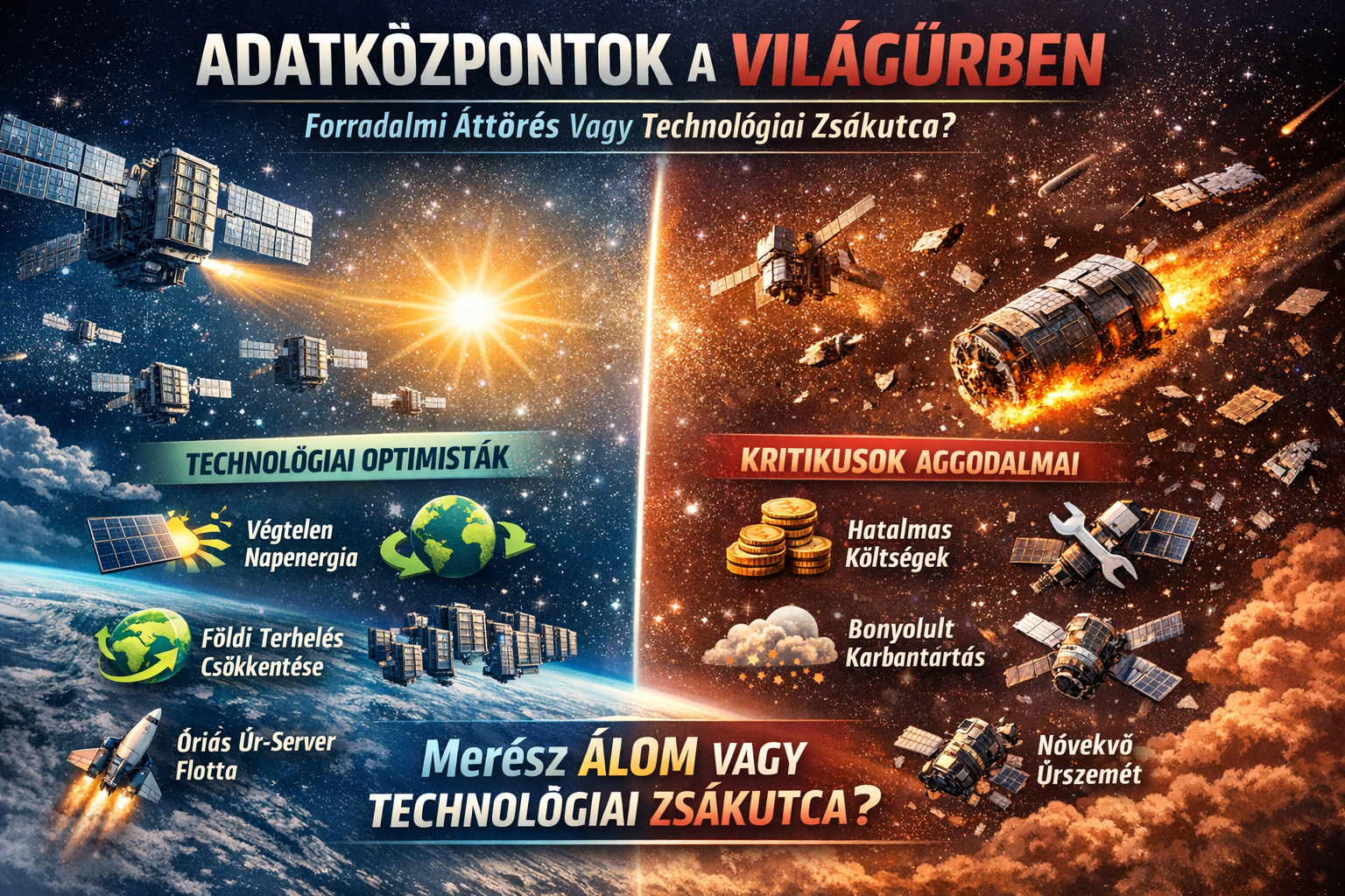 Adatközpontok a világűrben – Forradalmi áttörés vagy technológiai zsákutca?