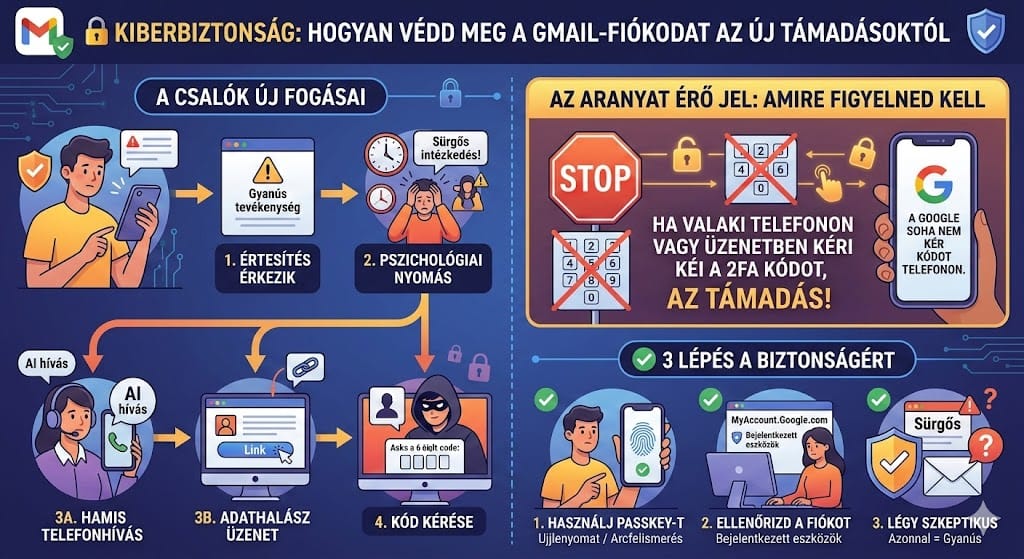 Kiberbiztonság: Szintet léptek a csalók, így védheted meg a Gmail-fiókodat