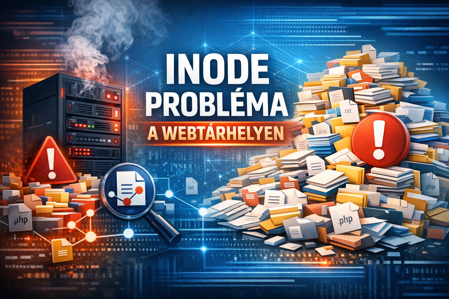 Mi okozhatja az inode‑használat hirtelen megugrását a webtárhelyen?
