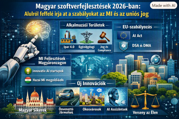 Magyar szoftverfejlesztések 2026-ban: alulról felfelé írja át a szabályokat az MI és az uniós jog