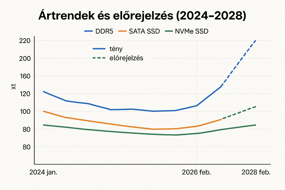 Mikorra várható a memória modulok és SSD-k árának esése? – 2026-os piaci kilátások